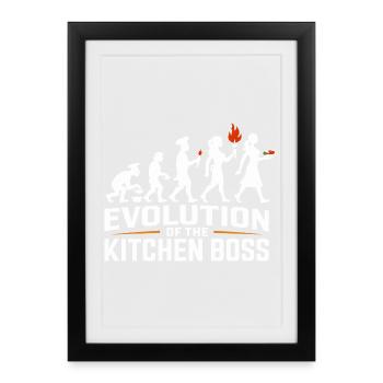 Chef Evolution - Framed poster (27 × 37 cm) - black - Front