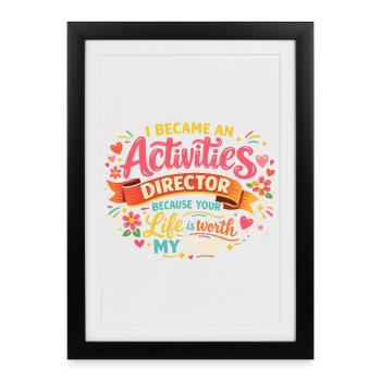 Animateur de Vie : Un Métier Passionnant - Affiche encadrée (27 × 37 cm) - noir - Devant