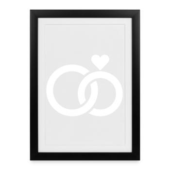 Wedding, Engagement, Wedding Celebration - Framed poster (27 × 37 cm) - black - Front