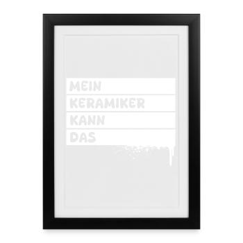 Handwerker Keramiker - Gerahmtes Poster (27 × 37 cm) - Schwarz - Vorne