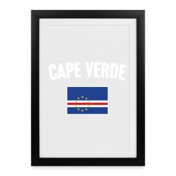 Cape Verde Flag - Framed poster (27 × 37 cm) - black - Front