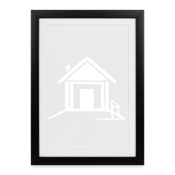 Cadeaux de créateur de t-shirts de la Maison Blanche - Affiche encadrée (27 × 37 cm) - noir - Devant