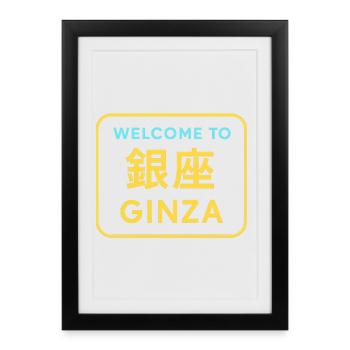 Welcome to Ginza - Affiche encadrée (27 × 37 cm) - noir - Devant