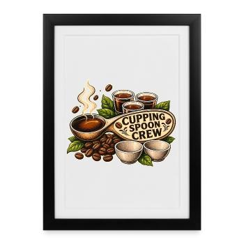 CUPPING SPOON CREW - Framed poster (27 × 37 cm) - black - Front