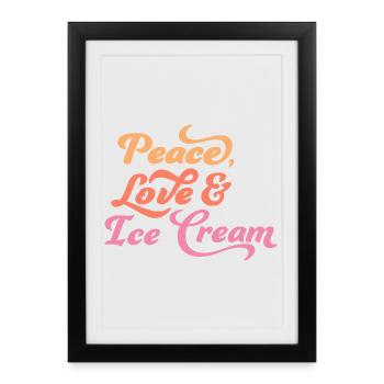 Glace - Affiche encadrée (27 × 37 cm) - noir - Devant