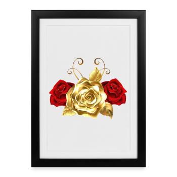 Rose d’Or - Affiche encadrée (27 × 37 cm) - noir - Devant