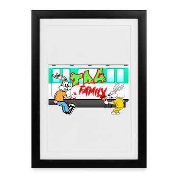 Tag Family - Framed poster (27 × 37 cm) - black - Front
