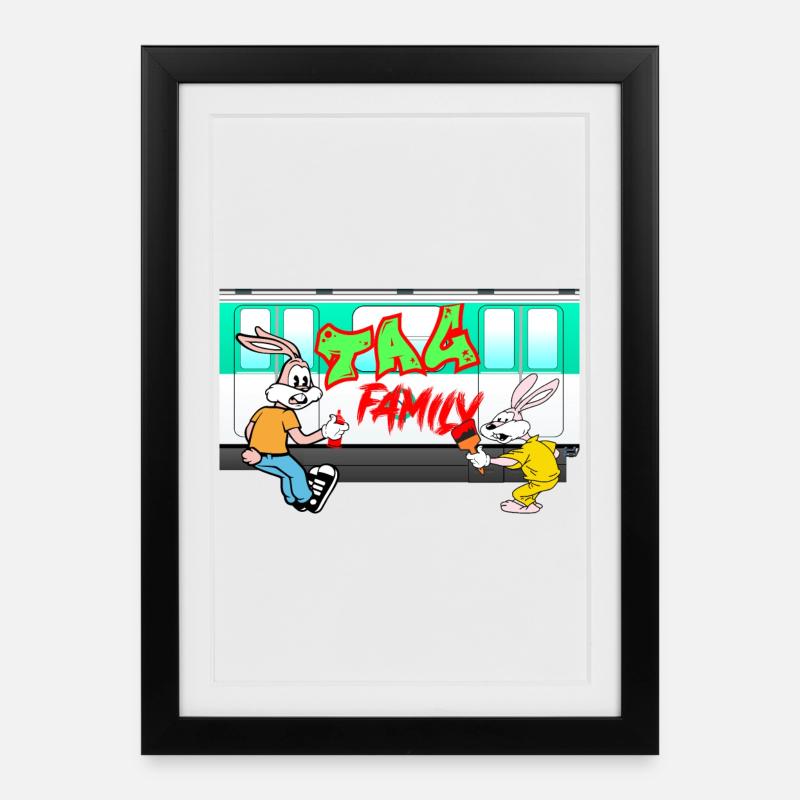 Tag Family - Framed poster (27 × 37 cm) - black