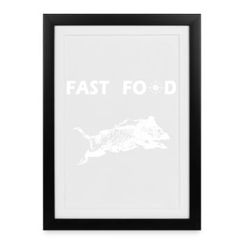 funny hunting sayings - Framed poster (27 × 37 cm) - black - Front