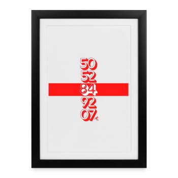 50 52 84 92 07 - Affiche encadrée (27 × 37 cm) - noir - Devant
