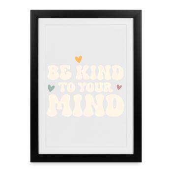 Psychische Gesundheit Mental Health - Framed poster (27 × 37 cm) - black - Front