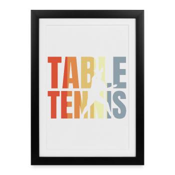 Ping-pong - Affiche encadrée (27 × 37 cm) - noir - Devant