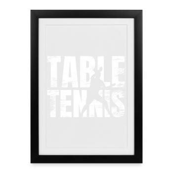 Table tennis - Framed poster (27 × 37 cm) - black - Front