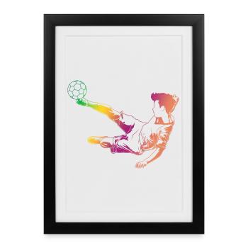 Soccer Sketch - Framed poster (27 × 37 cm) - black - Front