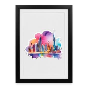 Horizon - Affiche encadrée (27 × 37 cm) - noir - Devant