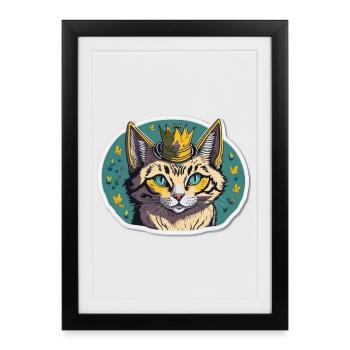 Princesse - Affiche encadrée (27 × 37 cm) - noir - Devant