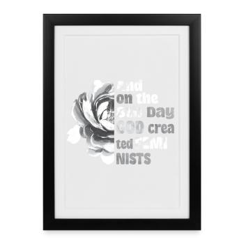 And on the 8th day God created Feminists - Gerahmtes Poster (27 × 37 cm) - Schwarz - Vorne