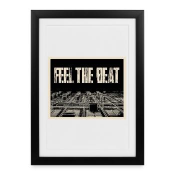 Ressentez l’ambiance du Beat Club - Affiche encadrée (27 × 37 cm) - noir - Devant