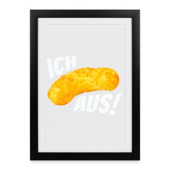 Ich flip aus! - Erdnussflip Peanut - Gerahmtes Poster (27 × 37 cm) - Schwarz - Vorne