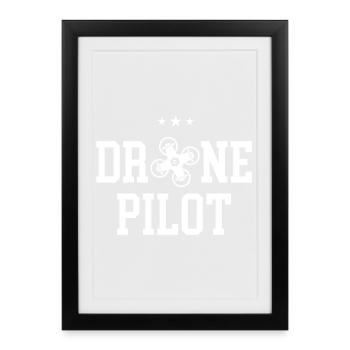 Drone Pilot - Framed poster (27 × 37 cm) - black - Front