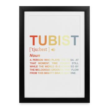 Tubist Definition - Framed poster (27 × 37 cm) - black - Front