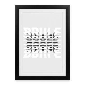 Boule Power ! Boule Outfit Boules Boules Pétanque - Affiche encadrée (27 × 37 cm) - noir - Devant