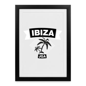 Equipe d’enterrement de vie de garçon IBIZA 3C - Affiche encadrée (27 × 37 cm) - noir - Devant