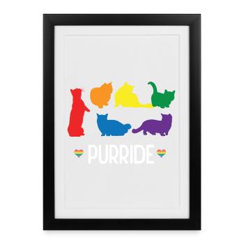 LGBTQ Pride Month - Purride - Framed poster (27 × 37 cm) - black - Front