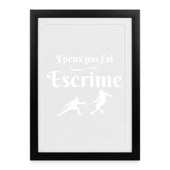 Fencing, Fencing, Fencing Fan - Framed poster (27 × 37 cm) - black - Front