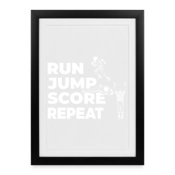 Le dicton du football américain - Affiche encadrée (27 × 37 cm) - noir - Devant