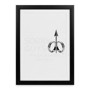 Mädchen wird Heiraten - Gerahmtes Poster (27 × 37 cm) - Schwarz - Vorne