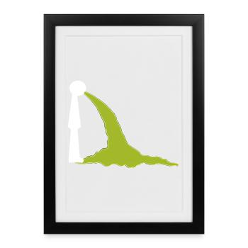 Drinking Motif - To Puke - Escalation and Crash - Framed poster (27 × 37 cm) - black - Front