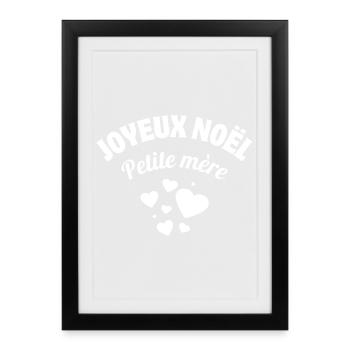 Merry Christmas Little Mother, Christmas - Framed poster (27 × 37 cm) - black - Front