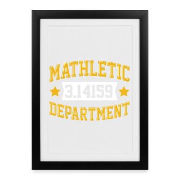 Département Mathletic - Affiche encadrée (27 × 37 cm) - noir - Devant