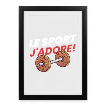 Donut Sport - Affiche encadrée (27 × 37 cm) - noir - Devant