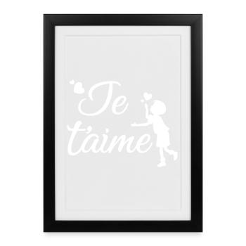 I love you - Framed poster (27 × 37 cm) - black - Front