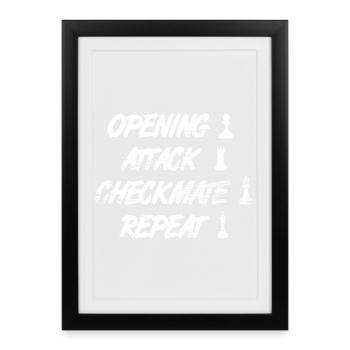 Chess Techniques - Framed poster (27 × 37 cm) - black - Front