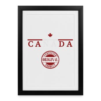 Drapeau canadien, fierté canadienne - Affiche encadrée (27 × 37 cm) - noir - Devant