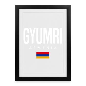 Gyumri, Arménie - Affiche encadrée (27 × 37 cm) - noir - Devant