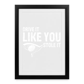Si vous ne réussissez pas vos putts, corrigez votre forme Humour - Affiche encadrée (27 × 37 cm) - noir - Devant