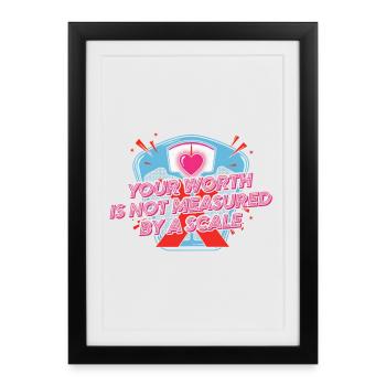 Motivational Heart Quote Design - Framed poster (27 × 37 cm) - black - Front