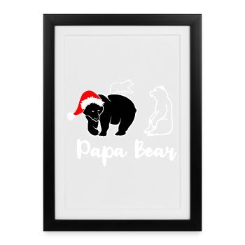 Papa Bear Pride and Tenderness Gift - Framed poster (27 × 37 cm) - black - Front