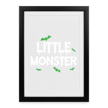 petit monstre - Affiche encadrée (27 × 37 cm) - noir - Devant