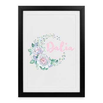 Pour Dalia - Affiche encadrée (27 × 37 cm) - noir - Devant