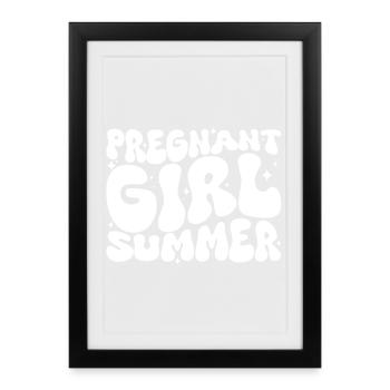 Pregnant Girl Summer - Framed poster (27 × 37 cm) - black - Front