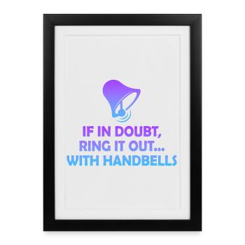 Choir Music Instrument Handbell Choir - Framed poster (27 × 37 cm) - black - Front