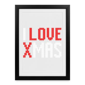 Je l’aime bien les Noëls moches de Noël - Affiche encadrée (27 × 37 cm) - noir - Devant