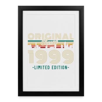 Original 1999 Vintage Retro Birthday Gift - Framed poster (27 × 37 cm) - black - Front