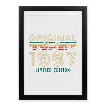 Original 1997 Vintage Retro Birthday Gift - Framed poster (27 × 37 cm) - black - Front
