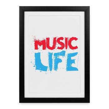 Music life - Framed poster (27 × 37 cm) - black - Front